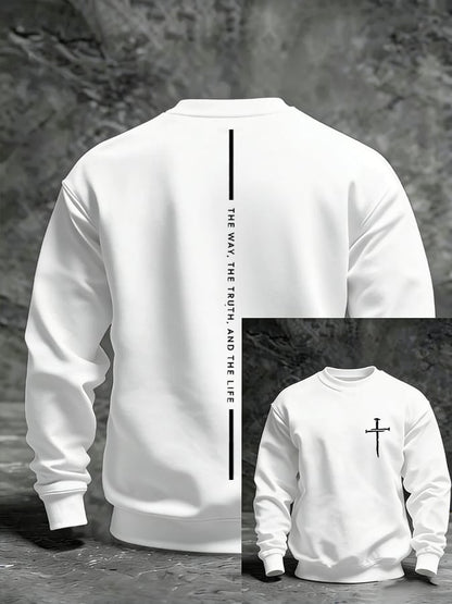 Men's Faith Print Casual Sweatshirt-Fast Shipping