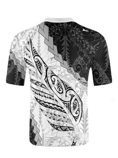Men's Business Retro Ethnic Printed POLO Shirt