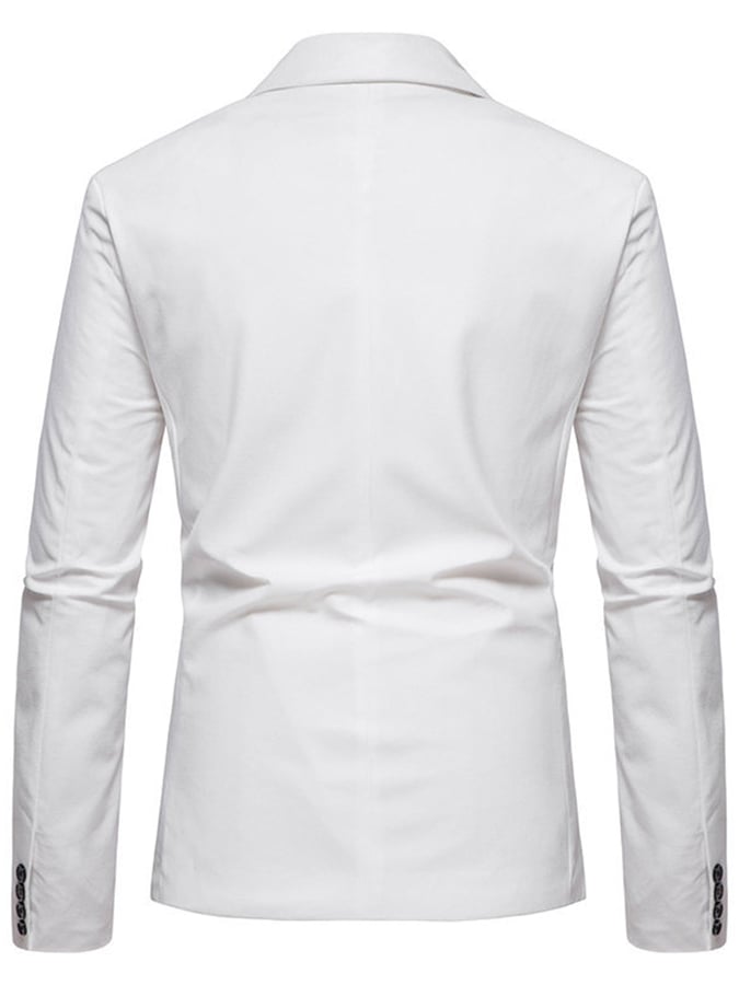 Men's Formal Single-Button Faux Suede Blazer