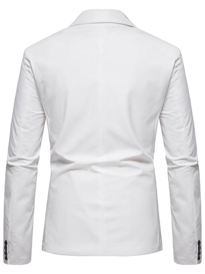 Men's Formal Single-Button Faux Suede Blazer