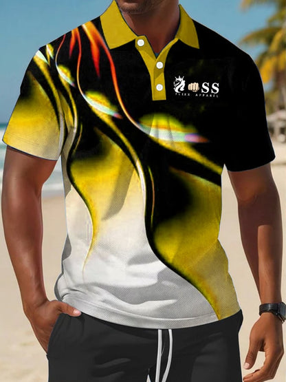 Men's Fashion Casual Business Contrast Color Polo