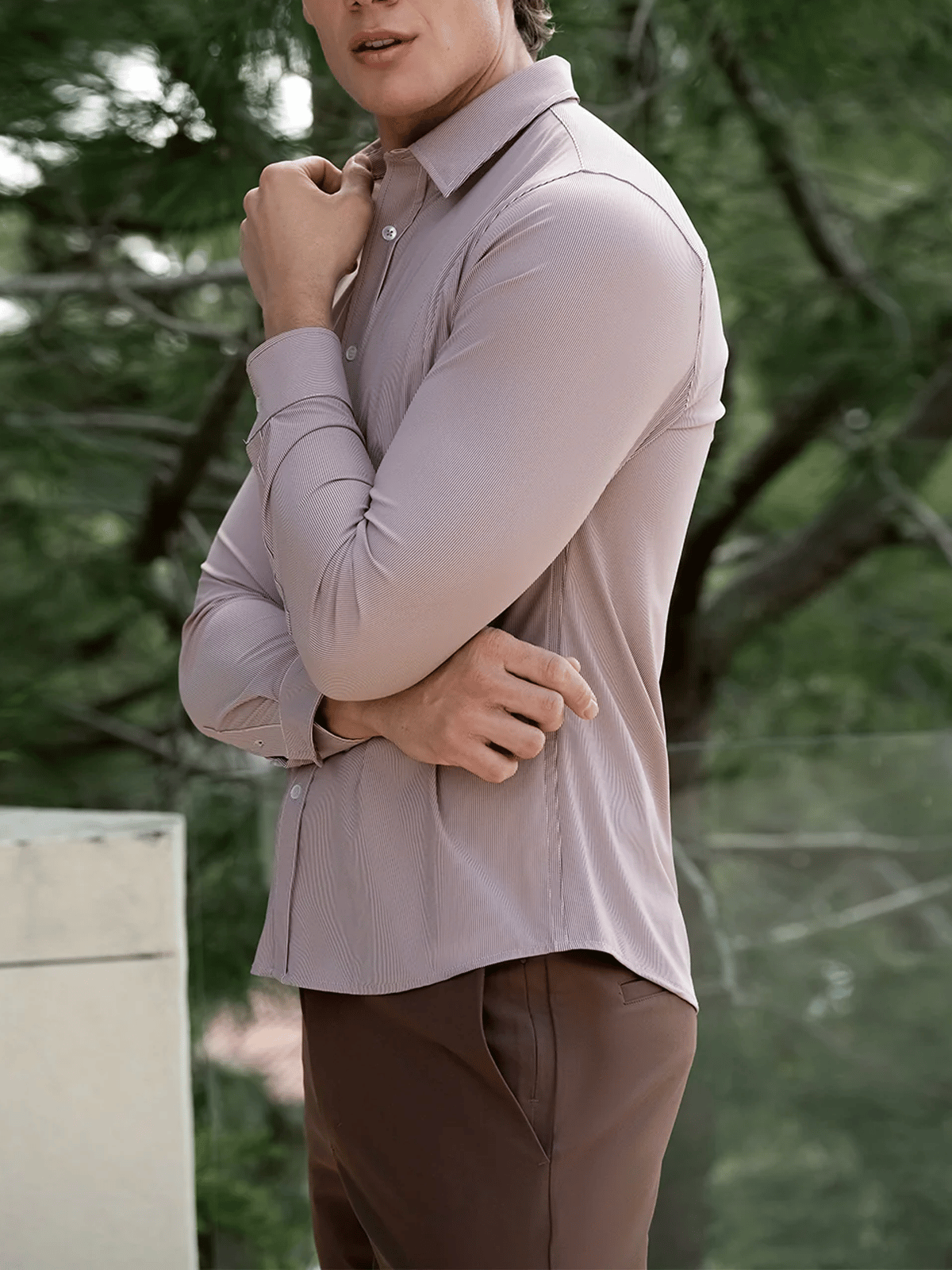 Men's Business Casual Long Sleeve Shirt