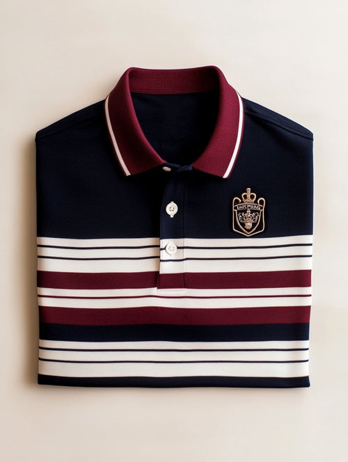 Men's Business Casual Artistic Button Short Sleeve Polo Shirt