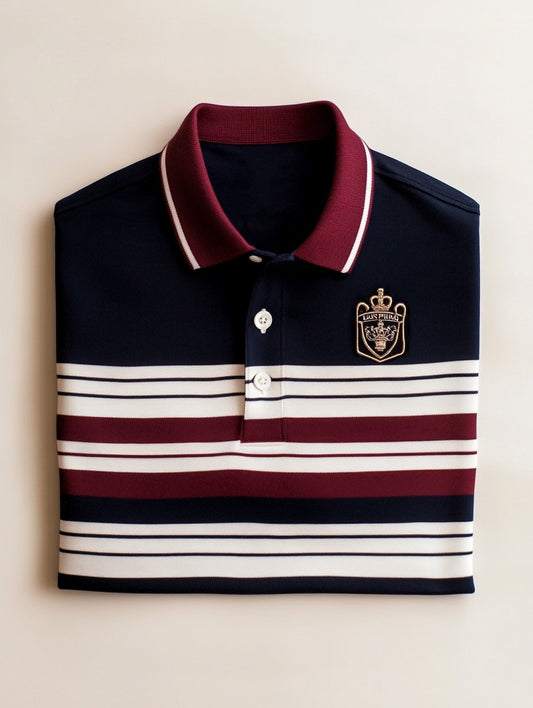 Men's Business Casual Artistic Button Short Sleeve Polo Shirt