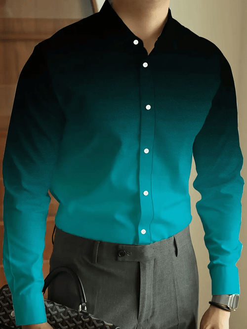 Men's Plaid Business Long Sleeve Shirt