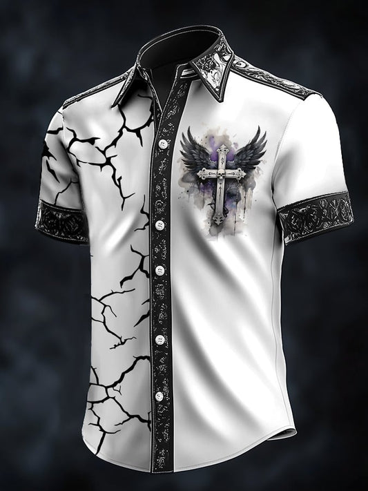 Men's Casual Retro Gentleman Satin Shirt