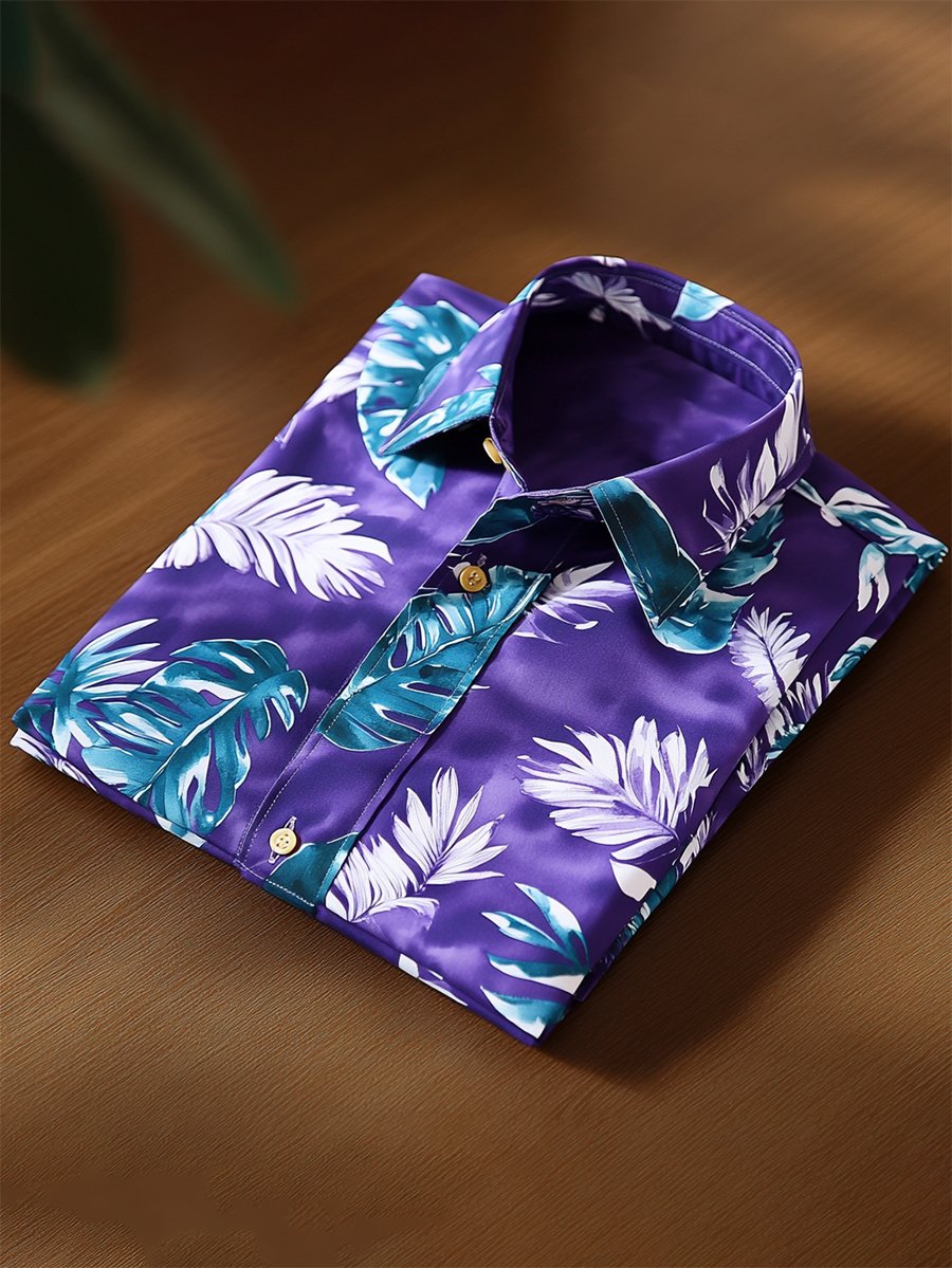 Men's Casual Festival Floral Print Long Sleeve Shirt