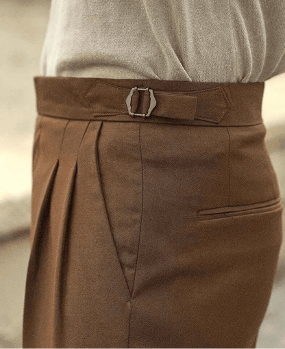 Elastic-waist summer trouser