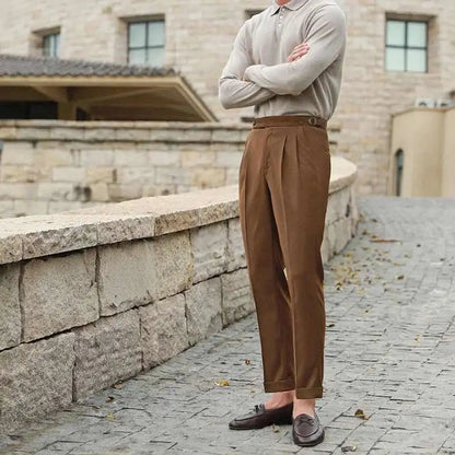 Elastic-waist summer trouser