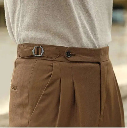 Elastic-waist summer trouser