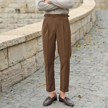 Elastic-waist summer trouser