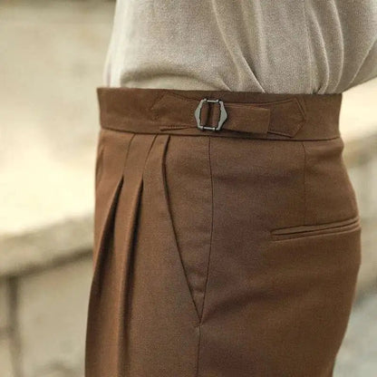 Elastic-waist summer trouser