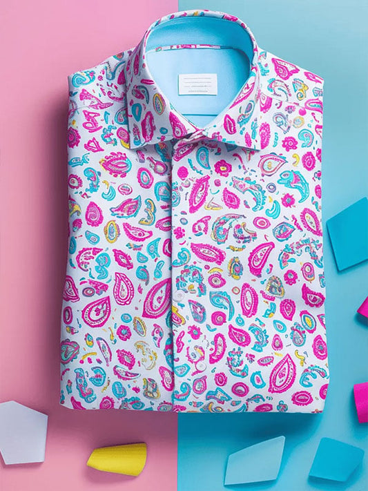 Men's Luxury Pellis Printed Business Short Sleeve Shirt