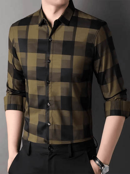 Men's Plaid Business Casual Shirt