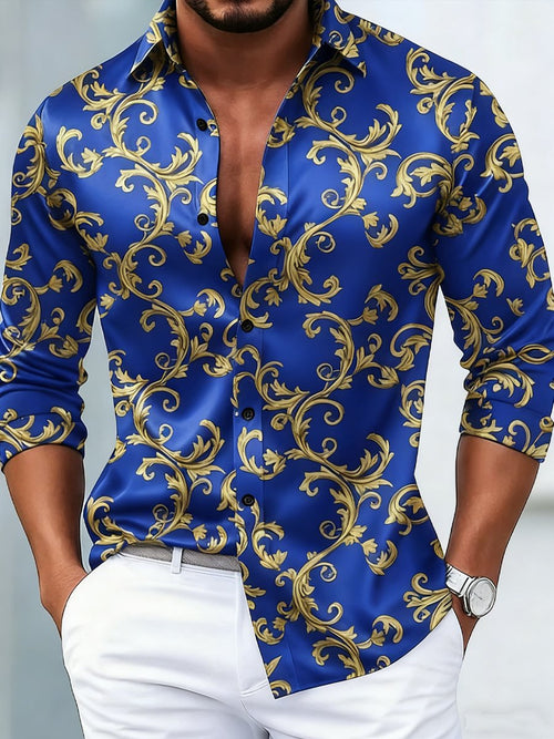 Men's Luxury Retro Long-Sleeved Shirt