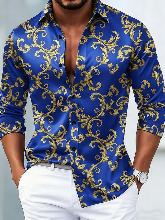 Men's Luxury Retro Long-Sleeved Shirt