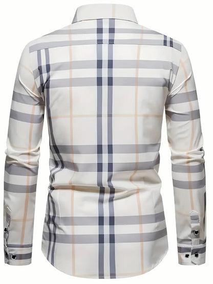 Men's Geometric Business Casual Shirt