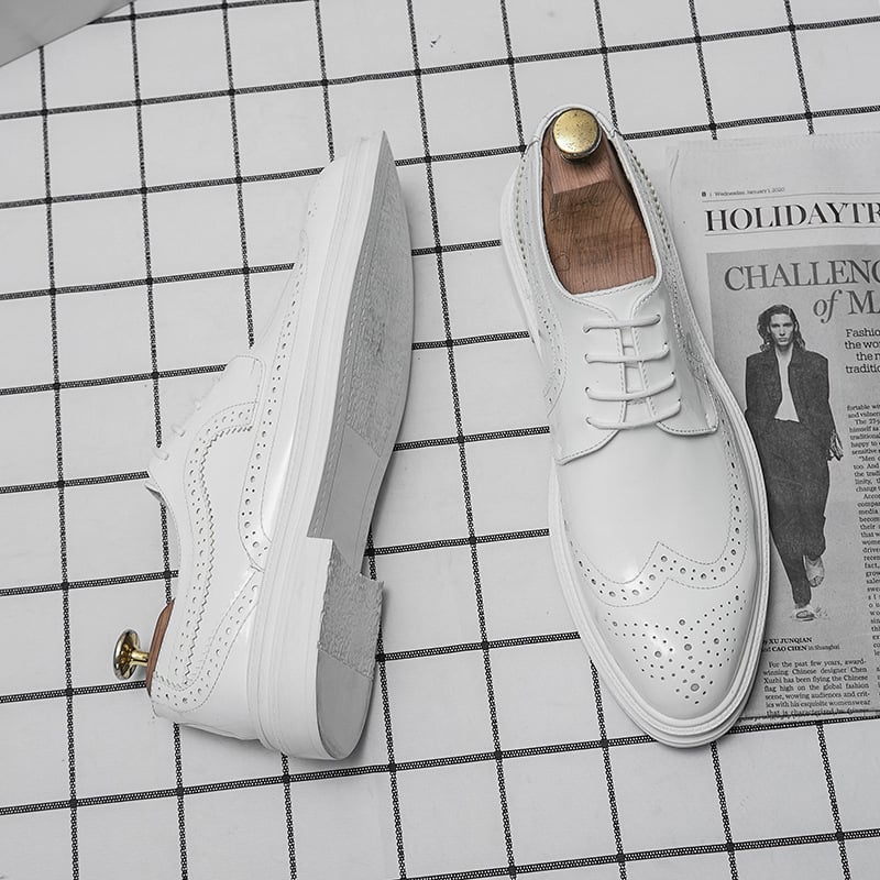 Fashionable British Comfortable Casual Pointed Toe All-Match Leather Shoes