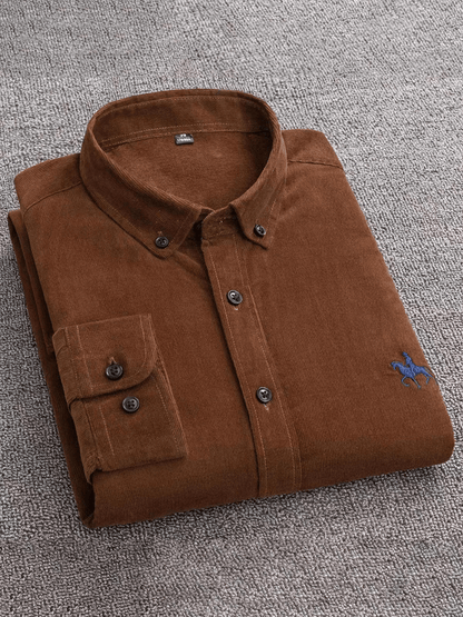 Men's  cotton corduroy long sleeve shirt