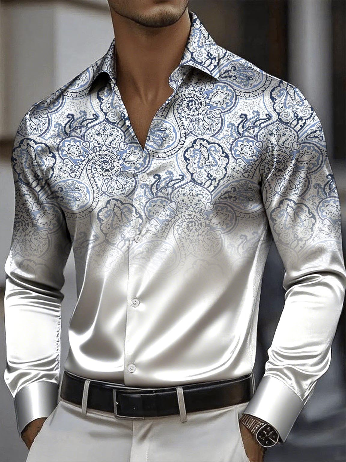 Men's Elegant And Classic Business Long-Sleeve Shirt
