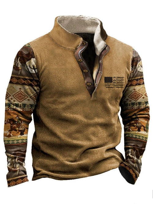 Men's Vintage Outdoor Leisure Sports Sweatshirt