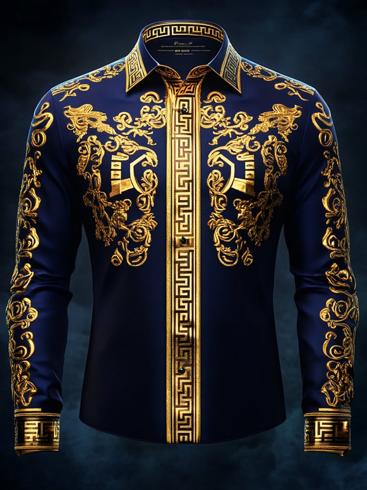 Men's Satin Luxe Long Sleeve Button Down Shirt