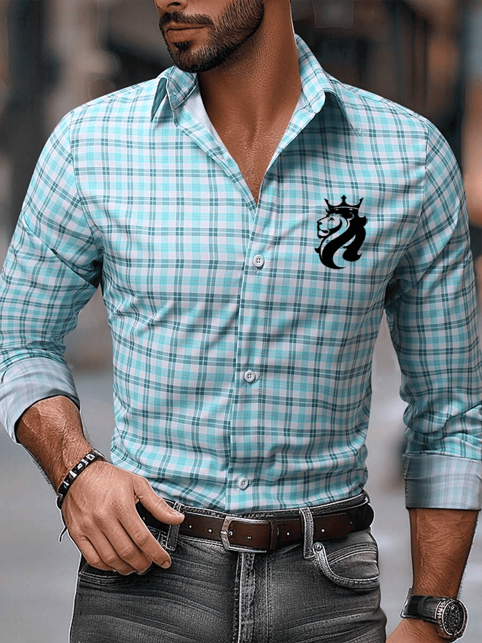 Men's Plaid Business Casual Shirt