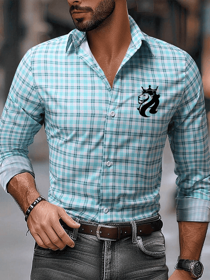Men's Plaid Business Casual Shirt