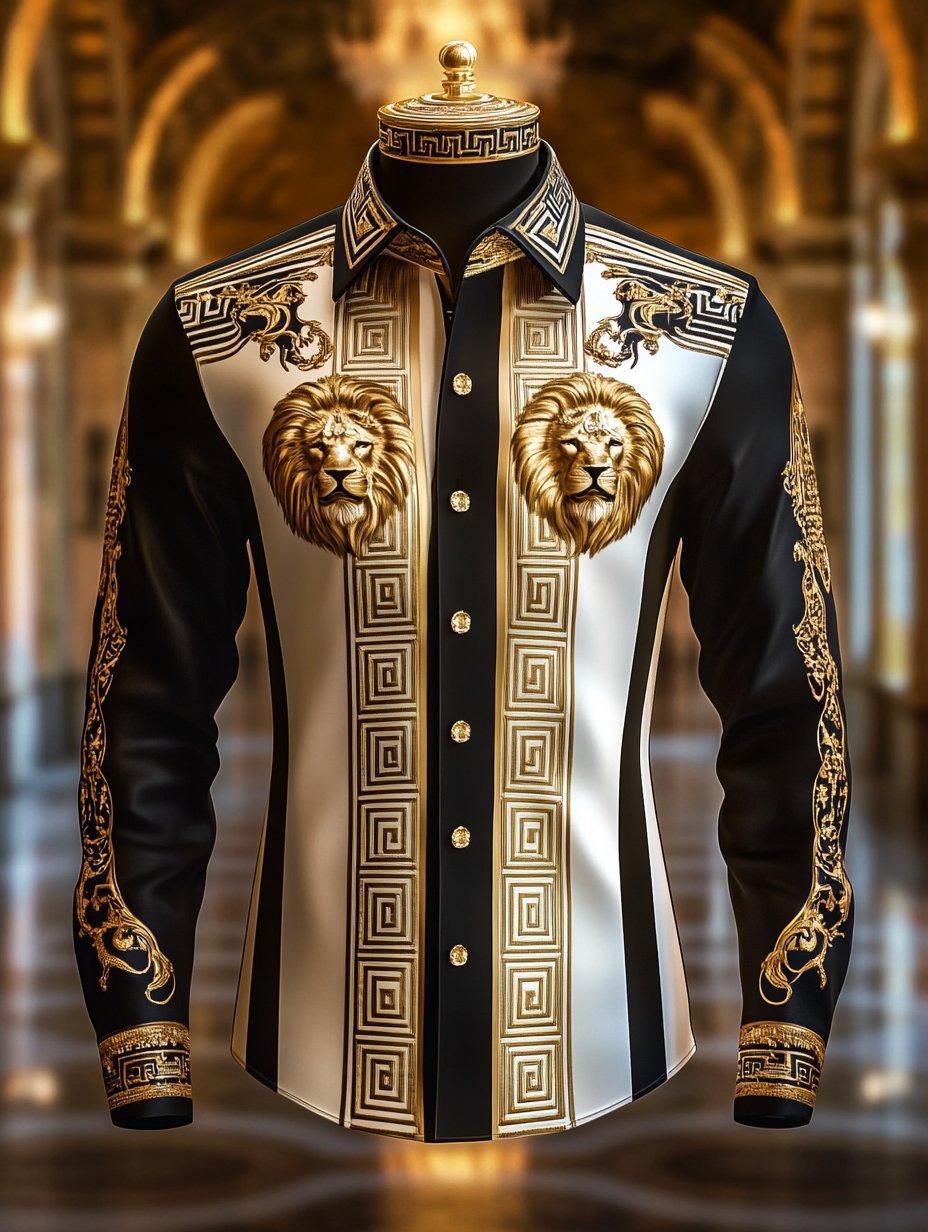 Men's Satin Luxe Long Sleeve Button Down Shirt