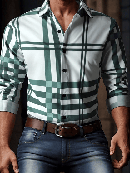 Men's Plaid Business Casual Shirt