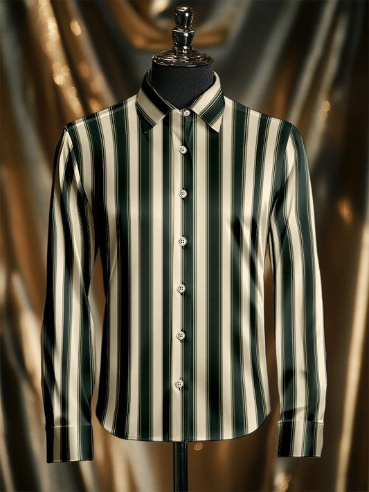 Men's Silk Luxury Business Long Sleeve Shirt