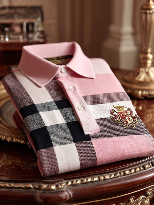 Men's Business Casual Artistic Button Short Sleeve Polo Shirt