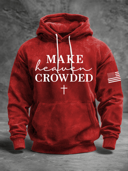 Men's Faith Print Long Sleeve Hooded Sweatshirt