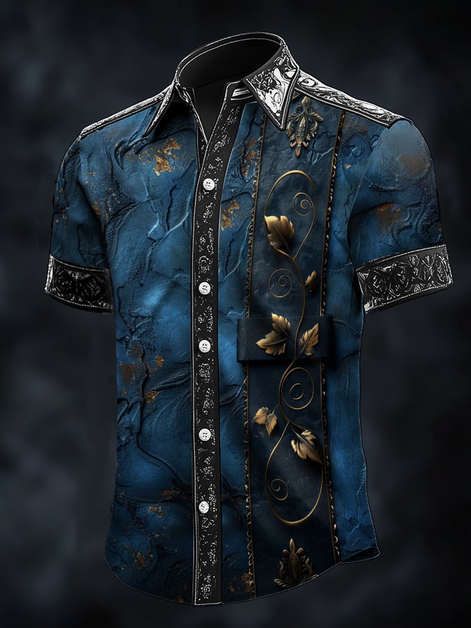 Men's Casual Fashion Dark Contrast Shirt