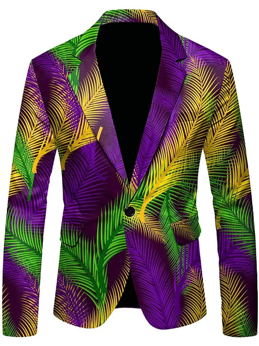 Men's Versatile With Carnival Design Blazer