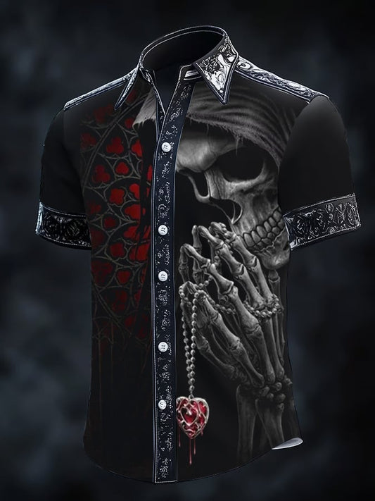 Men's Gothic Dark Short Sleeve Shirt