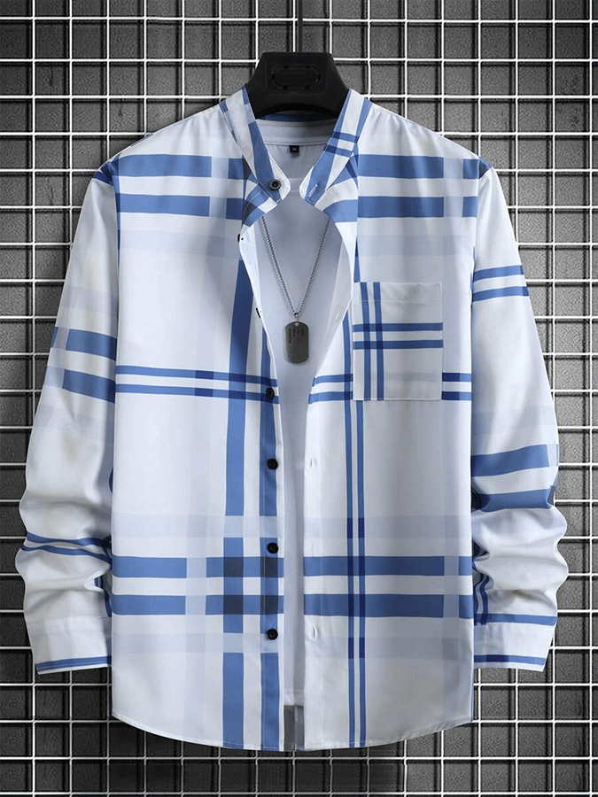 Men's Plaid Business Casual Shirt