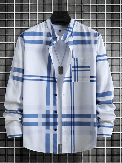 Men's Plaid Business Casual Shirt