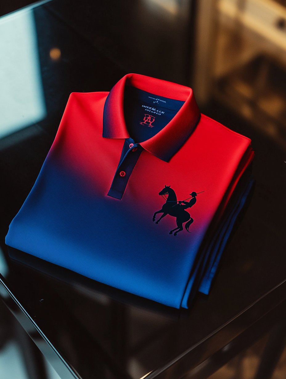 Men's Classic Business Logo Button Short Sleeve Polo Shirt