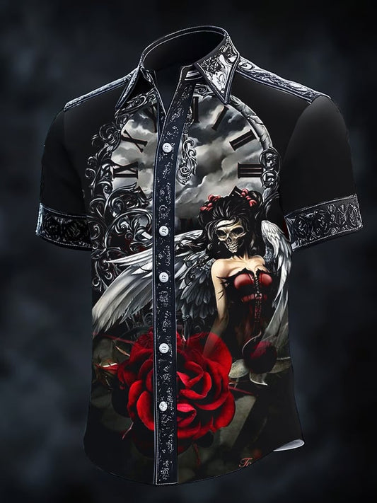 Men's Gothic Dark Short Sleeve Shirt