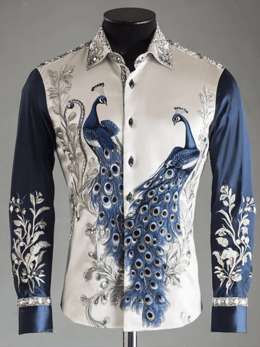 Men's Satin Luxe Long Sleeve Button Down Shirt