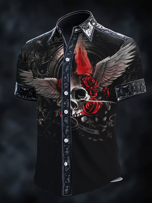 Men's Gothic Dark Short Sleeve Shirt