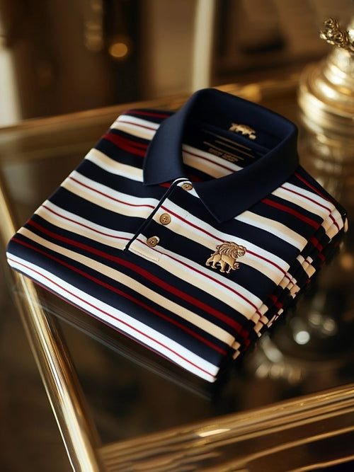 Men's Business Casual Button Short Sleeve Polo Shirt