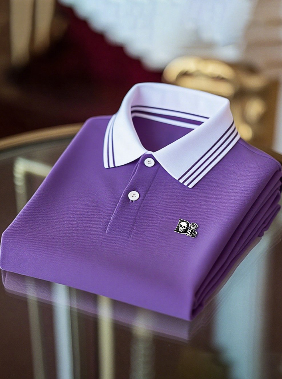Men's Business Casual Button Short Sleeve Polo Shirt