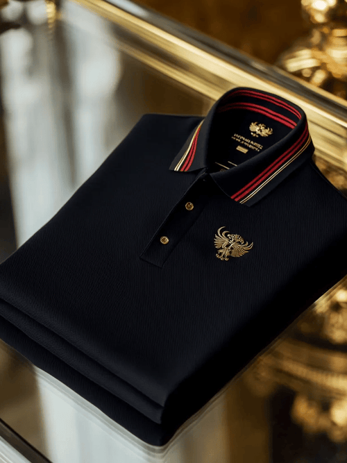Men's Vintage Business Long Sleeve Polo Shirt