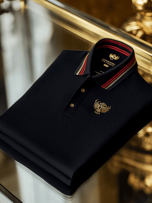 Men's Vintage Business Long Sleeve Polo Shirt
