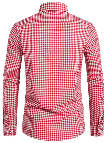 Men's Plaid Business Casual Shirt