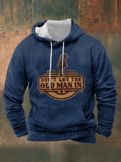Men's Don't Let The Old Man In Printed Hooded Sweatshirt