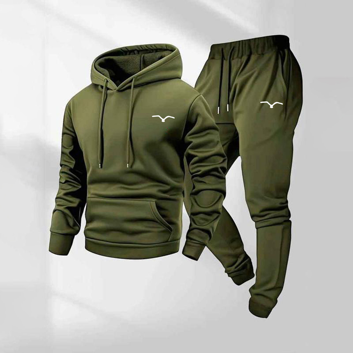 Men's Pattern Print Hoodie and Drawstring Sweatpants Set, Menswear, Casual Athletic Long Sleeve Hooded Jacket & Trousers for Fall & Winter, Men's Clothing for Daily Wear, Sportswear Indoor Outdoor, Tracksuit, Athleisure