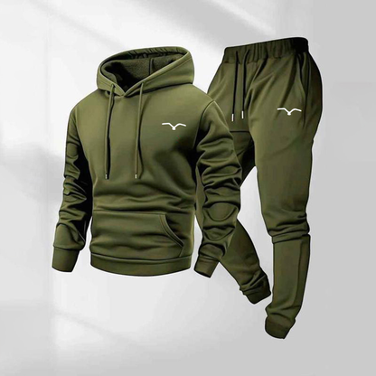 Men's Pattern Print Hoodie and Drawstring Sweatpants Set, Menswear, Casual Athletic Long Sleeve Hooded Jacket & Trousers for Fall & Winter, Men's Clothing for Daily Wear, Sportswear Indoor Outdoor, Tracksuit, Athleisure